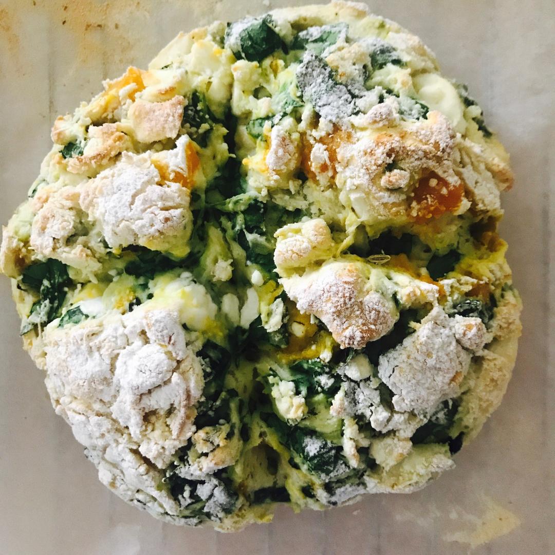 菠菜南瓜奶酪丹波面包丨健康·烘焙