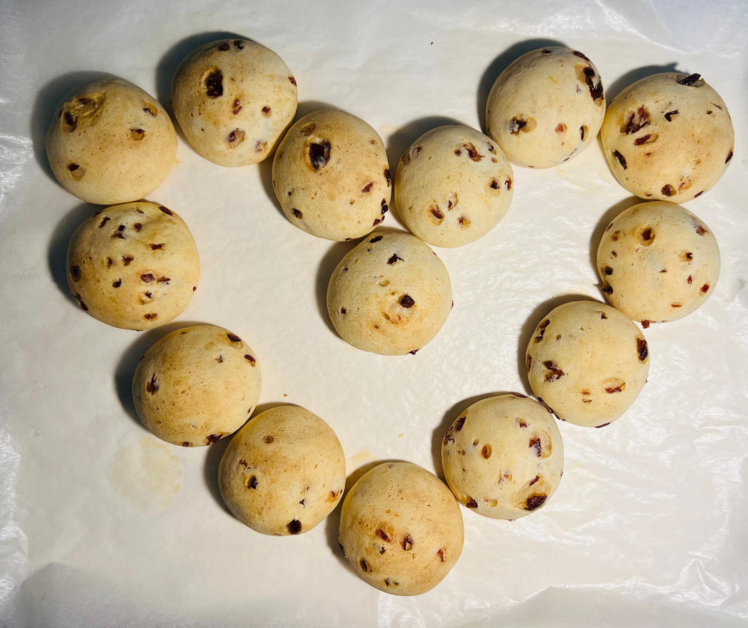 一次成功的蔓越莓麻薯包【风炉食谱】