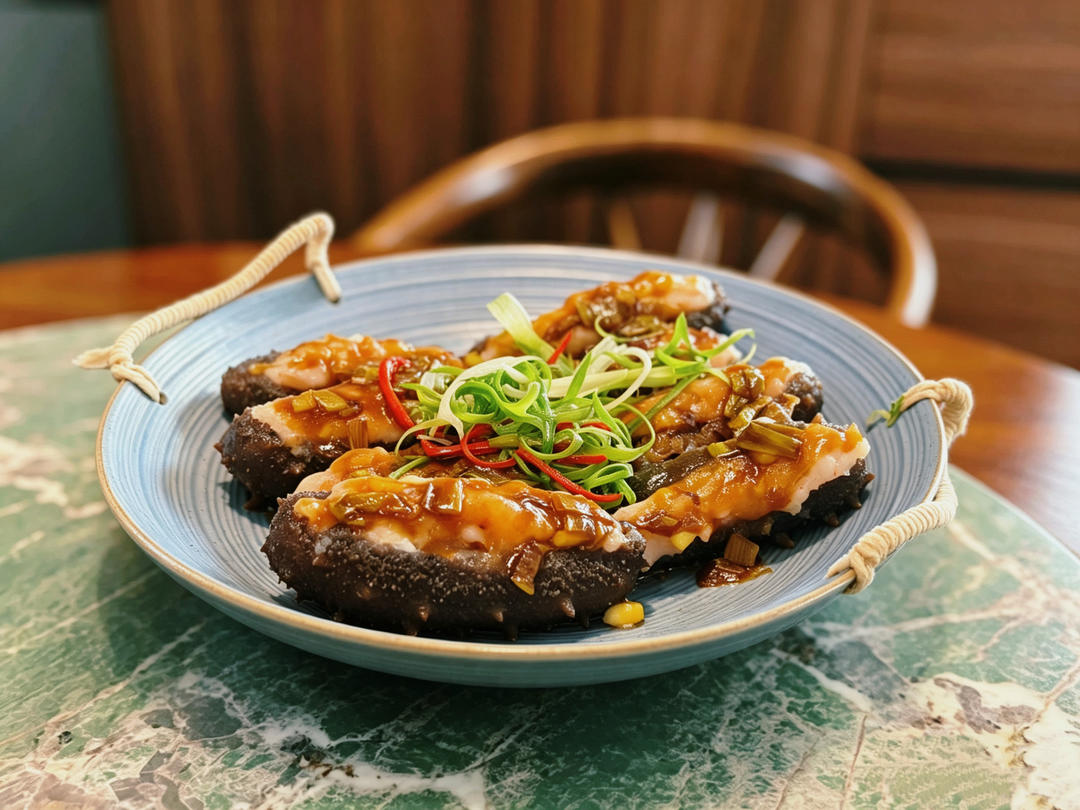 海参酿虾滑｜鲜醇弹嫩，宴客硬菜