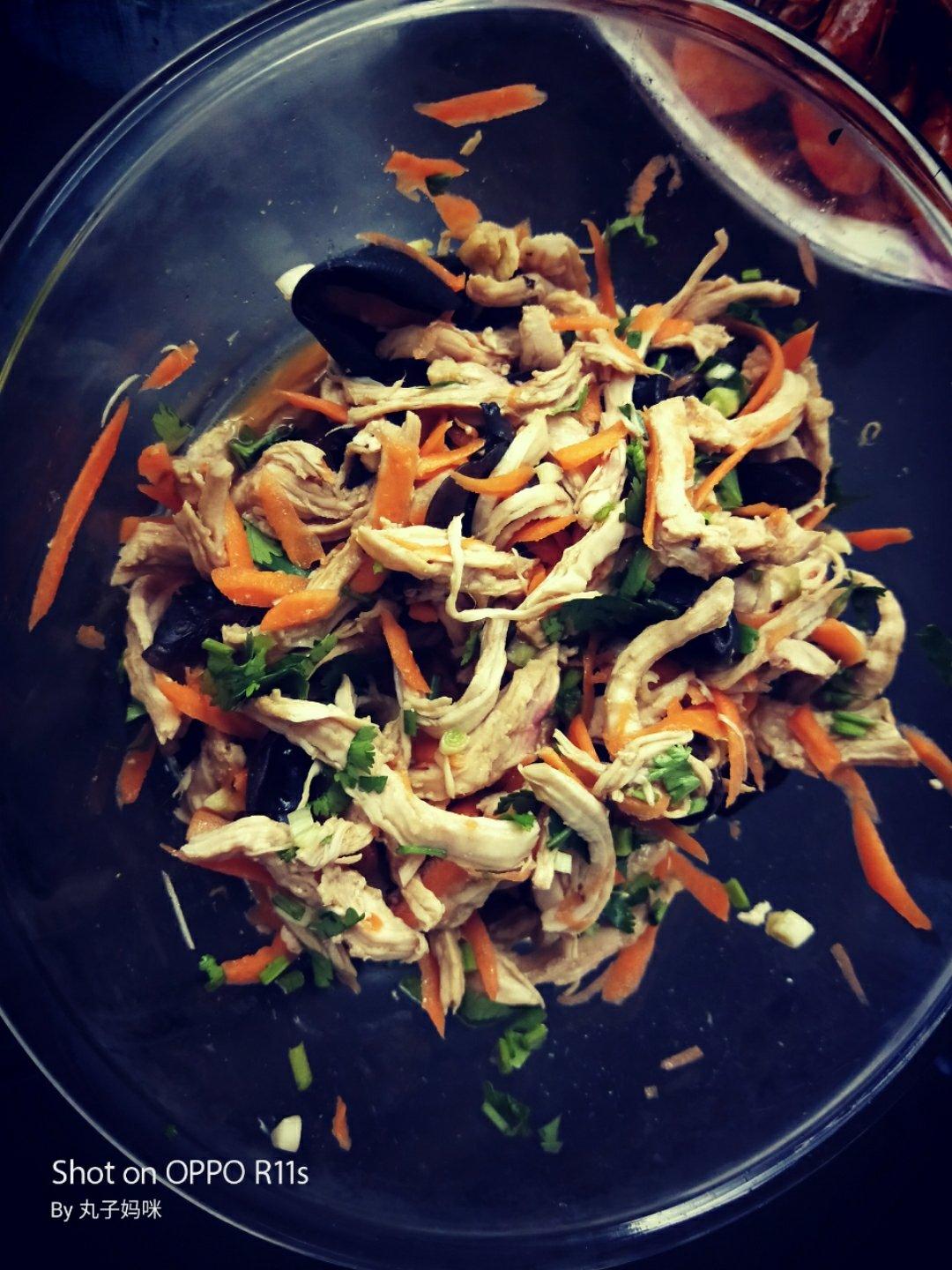 减脂健身｜凉拌手撕鸡丝（香辣&麻油版）