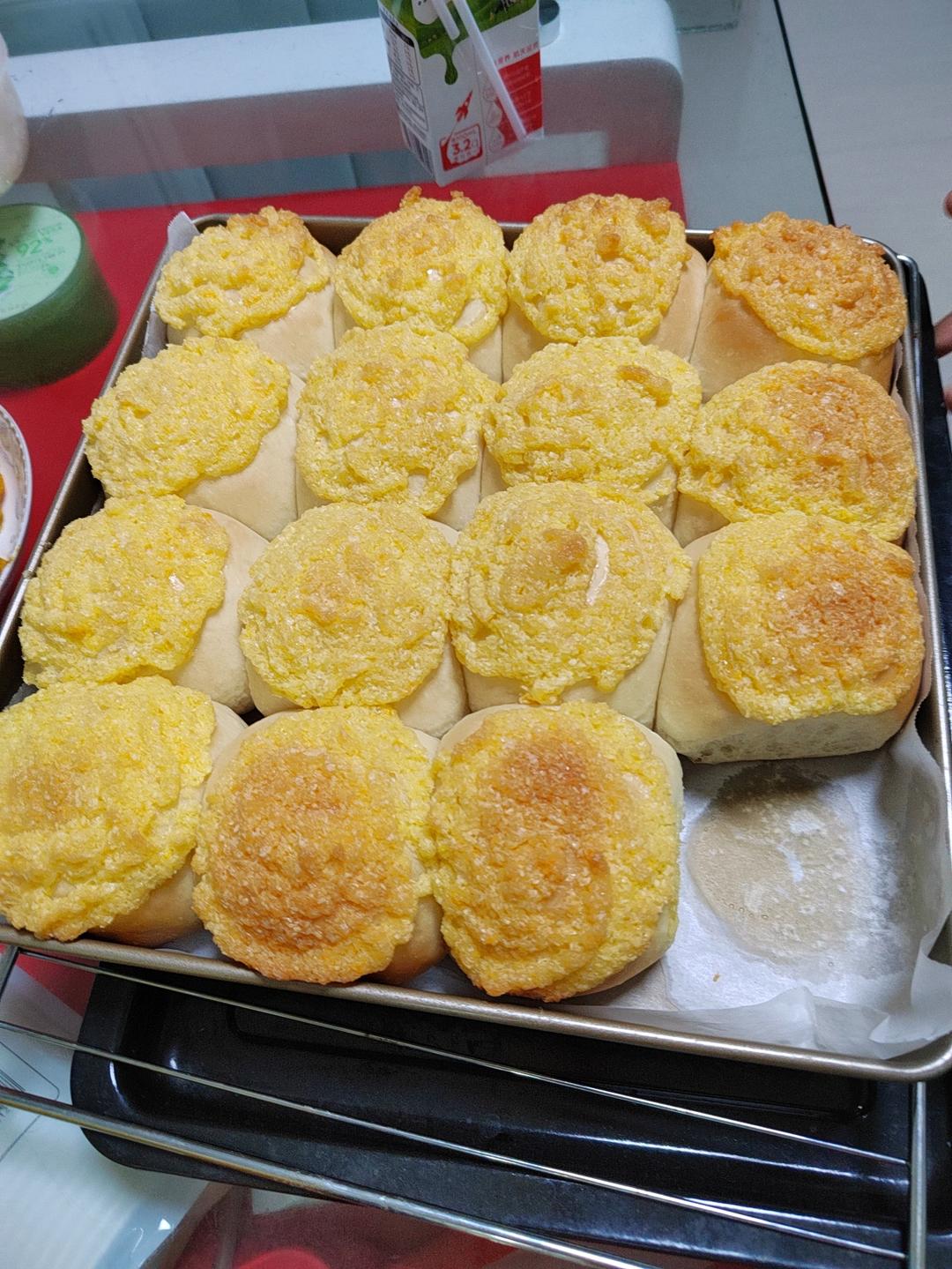 椰蓉餐包（一次发酵，玉米油版，或黄油）