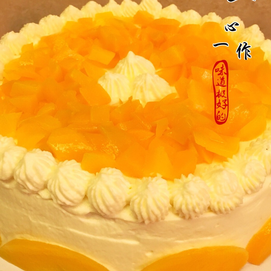 黄桃奶油蛋糕