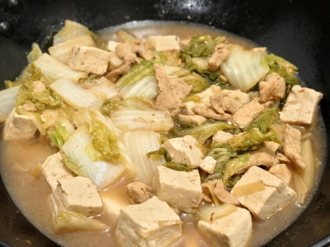 冬季最爱的家常菜！大白菜炖大豆腐或干豆腐