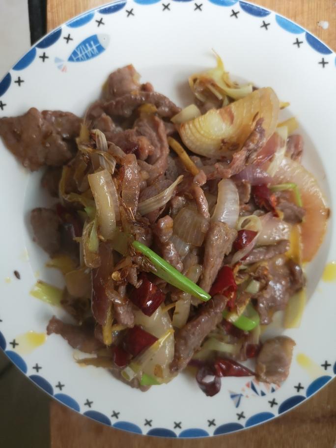 快手孜然牛肉的做法