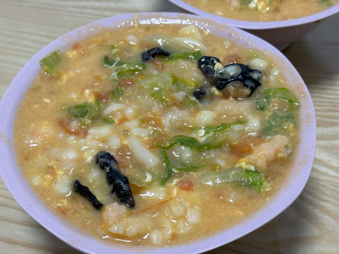 山药虾滑面疙瘩的做法