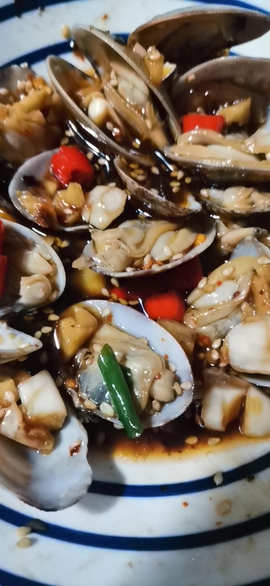 谁发明这个吃法❗天天吃也不腻的捞汁花甲❗❗