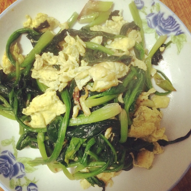 极简菠菜炒蛋【三分钟快手菜