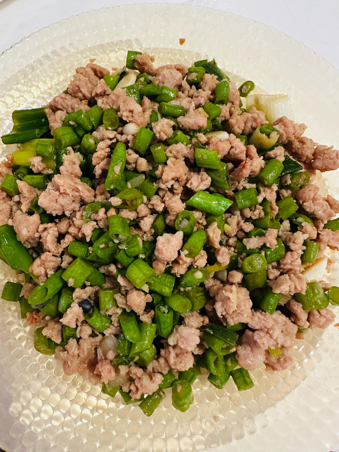 肉沫豆角下饭菜