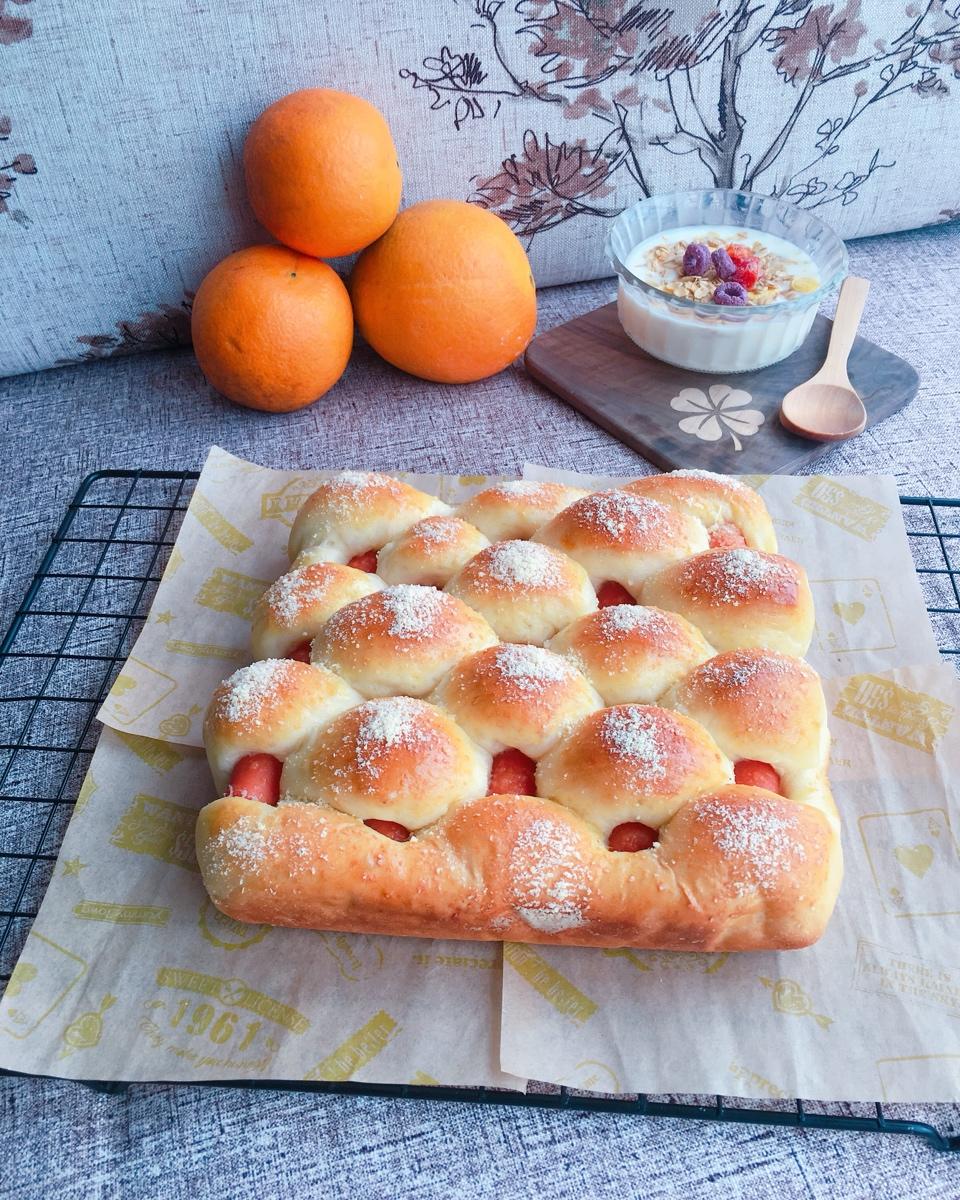 葱香火腿排包（一次发酵）