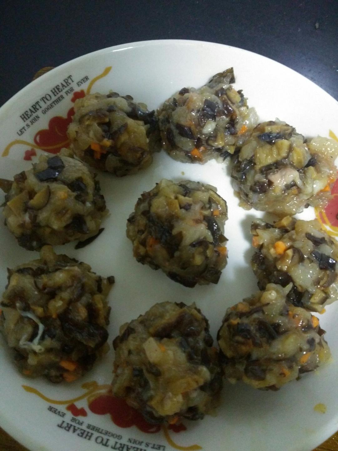 香菇胡萝卜鸡胸肉丸