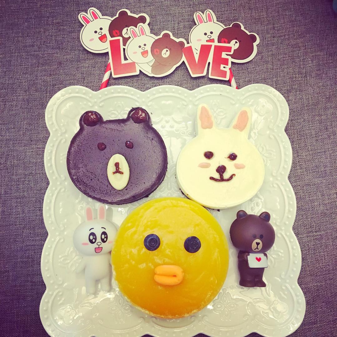 line家族慕斯-布朗熊可妮兔莎莉鸡