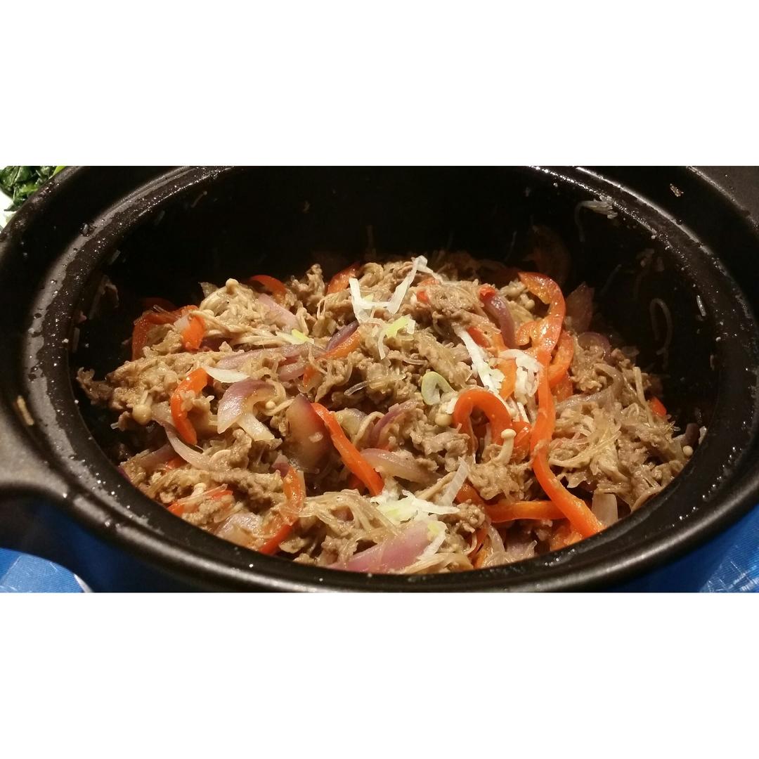 沙茶肥牛粉丝煲