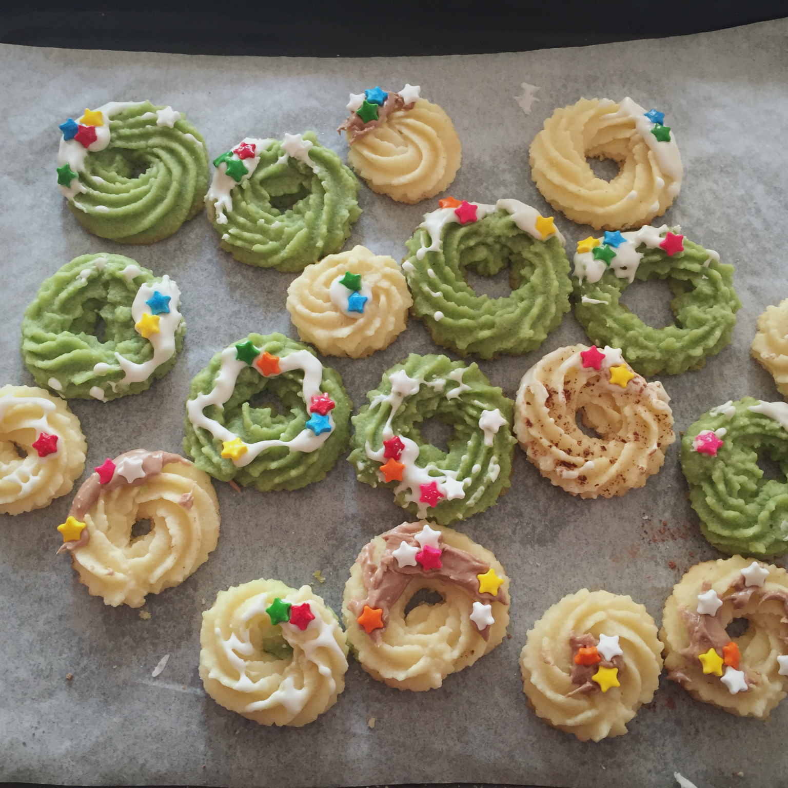 【圣诞】花环小曲奇 Christmas Wreath