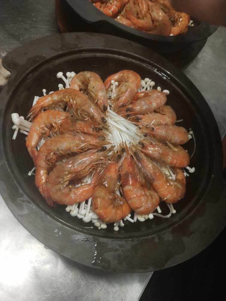 石锅大虾的做法