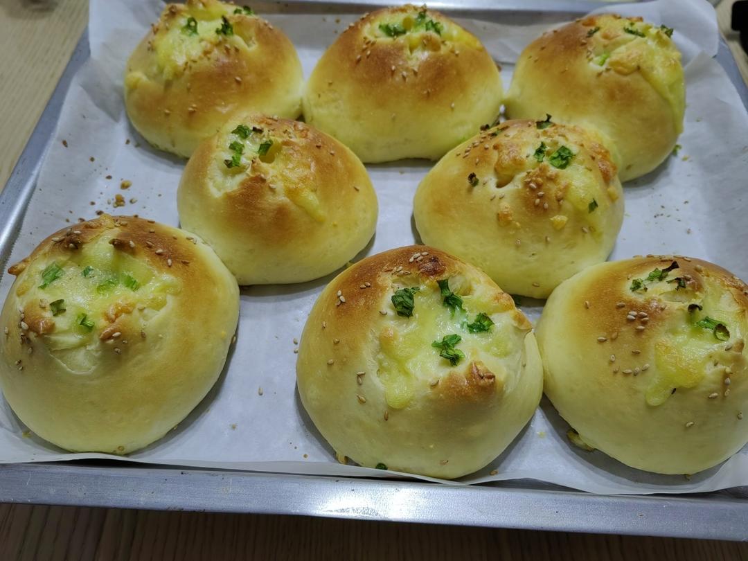 免揉面土豆泥芝士火腿面包的做法