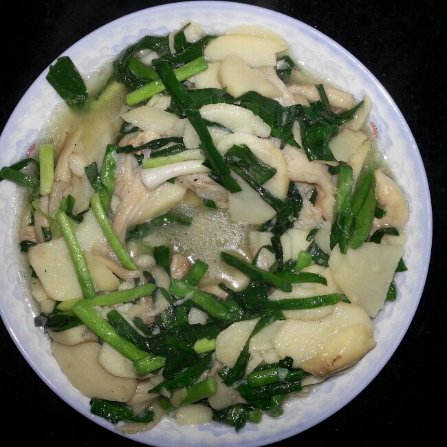 大蒜炒肉片