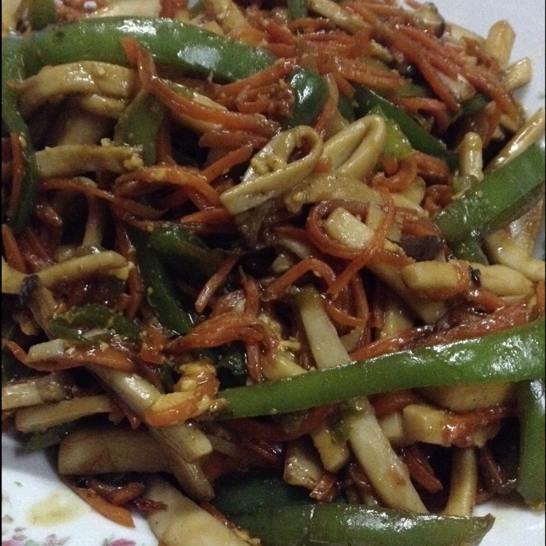 青椒炒杏鲍菇
