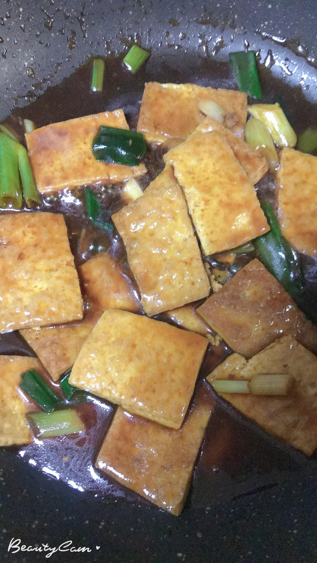 葱烧豆腐