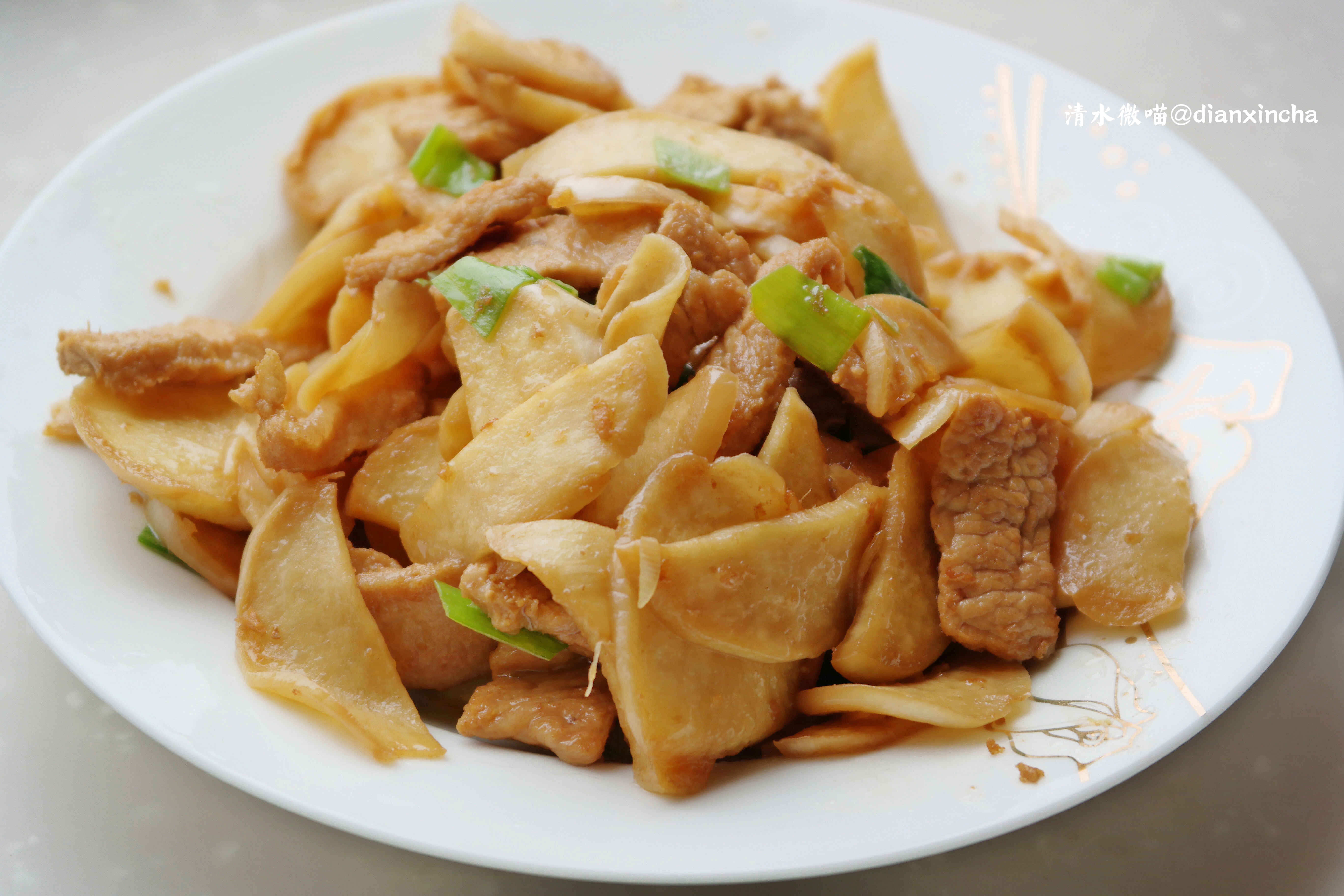 茭白炒肉片