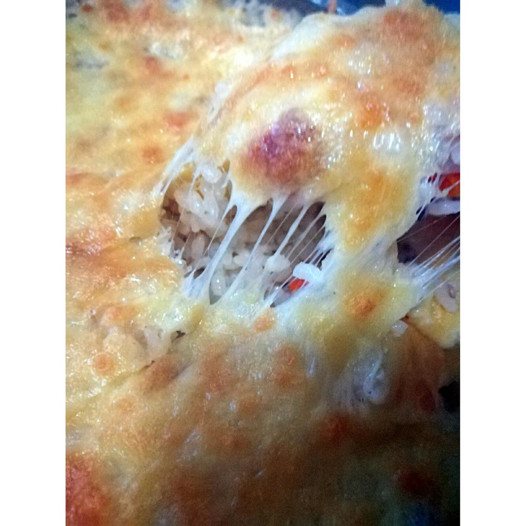 鲜虾培根芝士焗饭