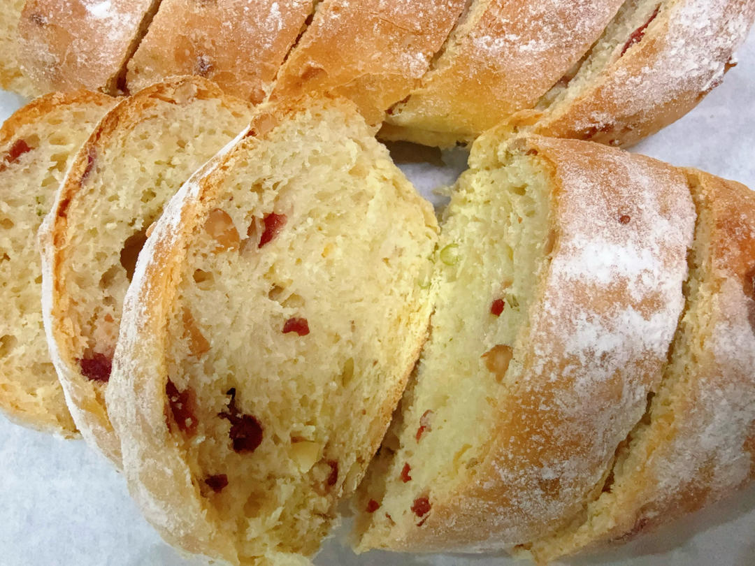 全麦蔓越莓坚果面包（无糖少油：橄榄油）