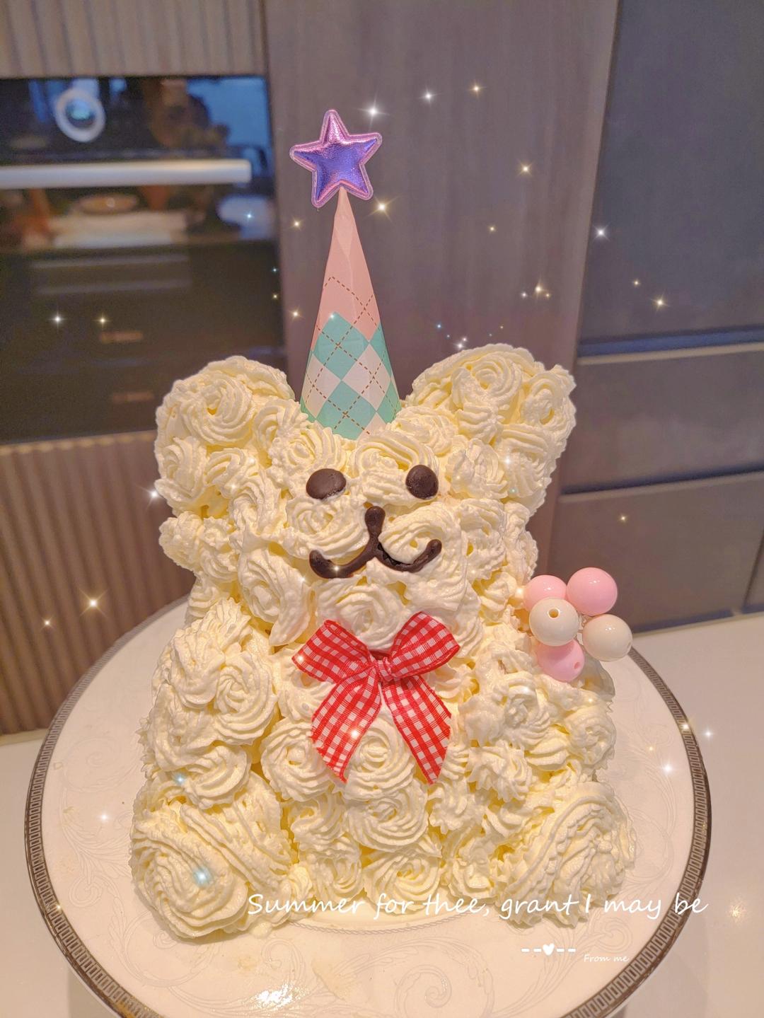 永生花小熊蛋糕