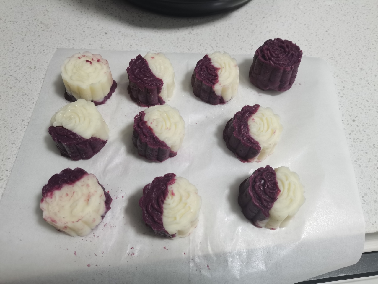低脂山药紫薯糕