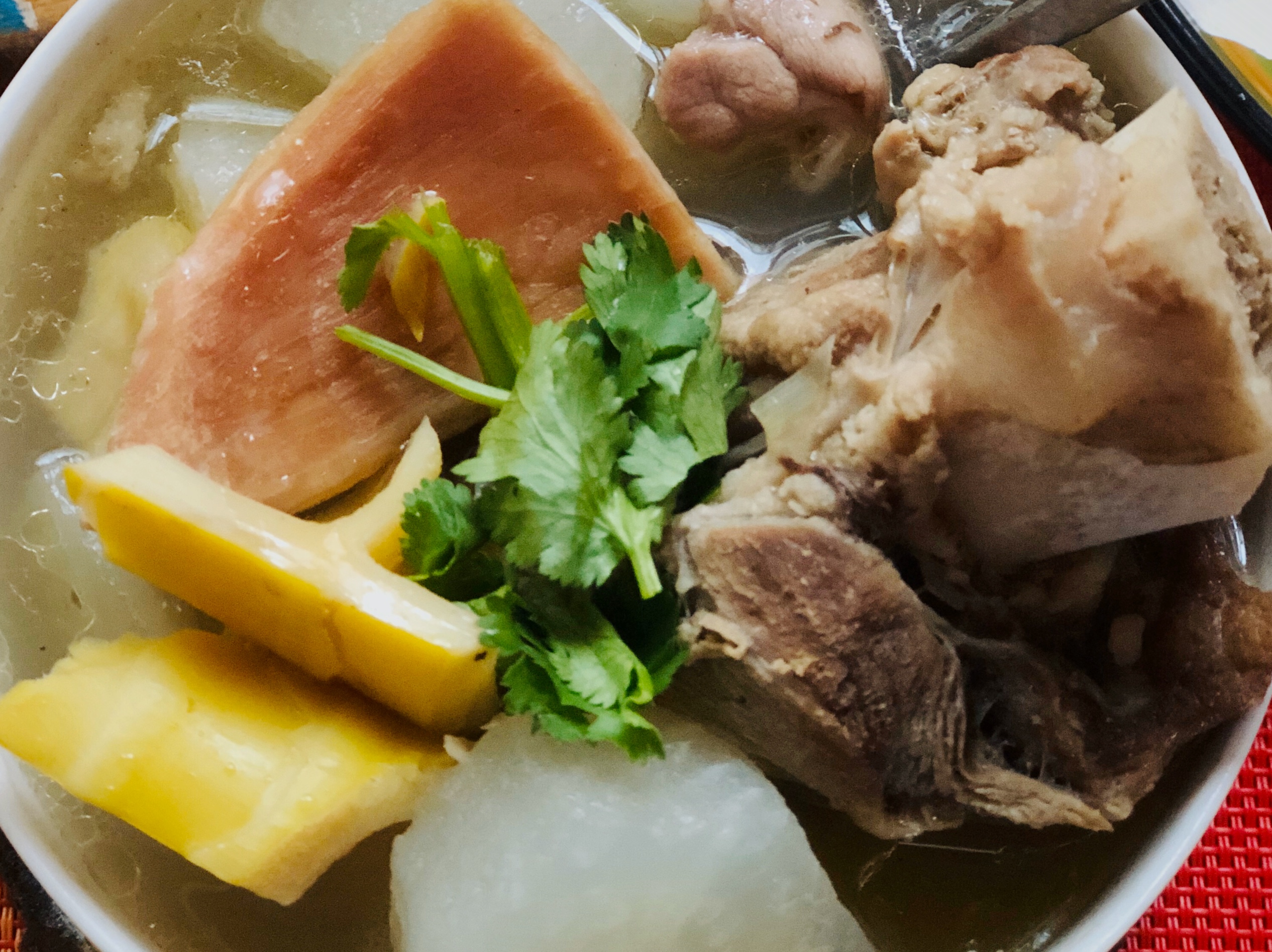 简易版 ❤️腌笃鲜-春笋火腿棒骨汤（砂锅、电饭锅适用）的做法