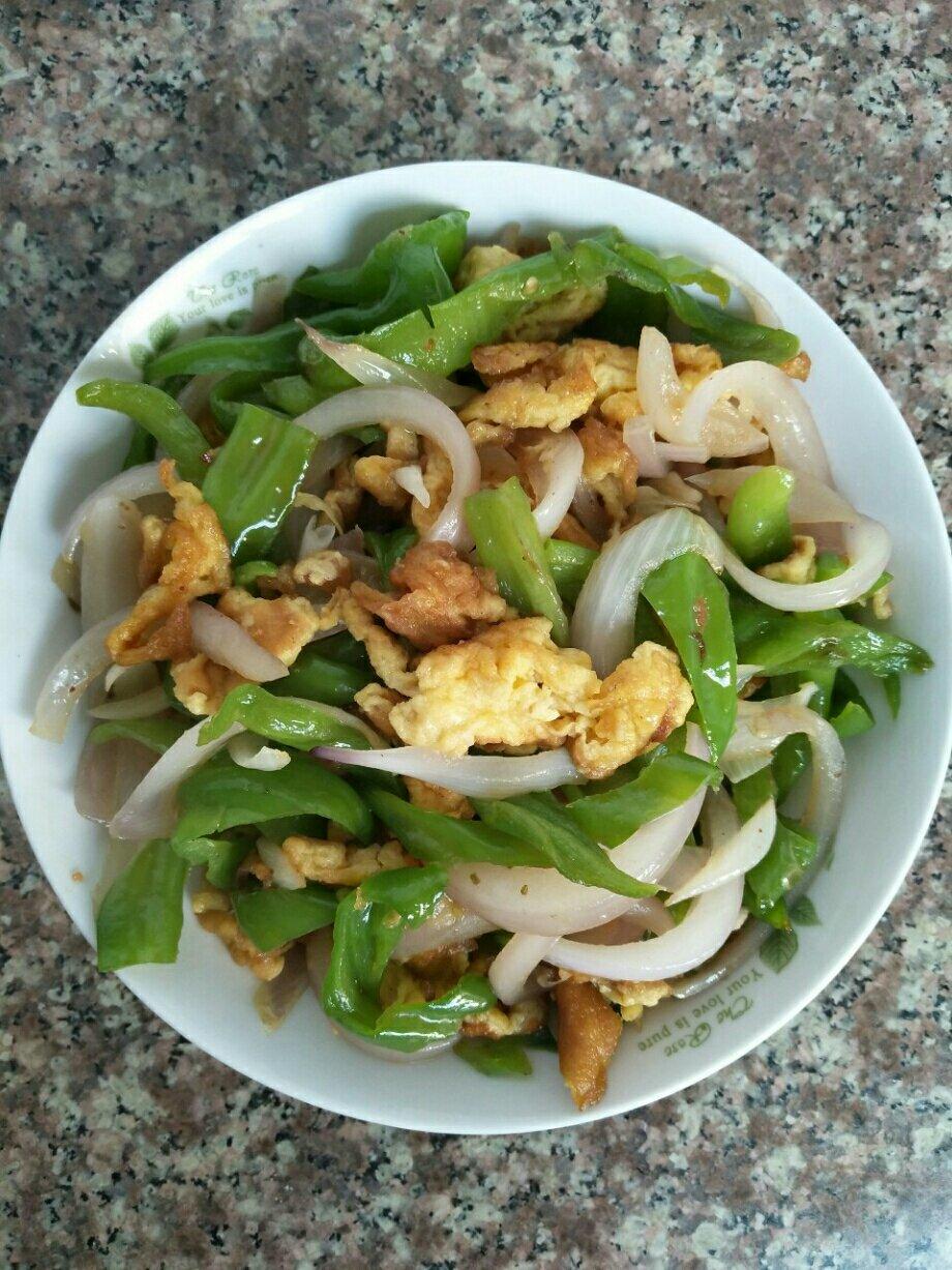 洋葱青椒炒鸡蛋