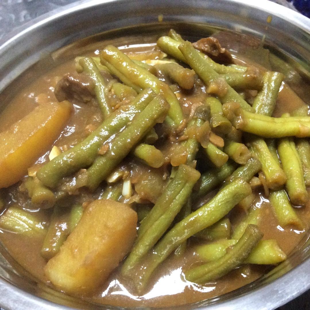 土豆炖豆角