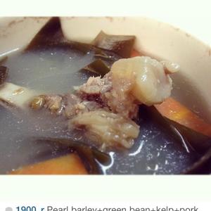 海带薏米绿豆龙骨汤的做法 步骤4