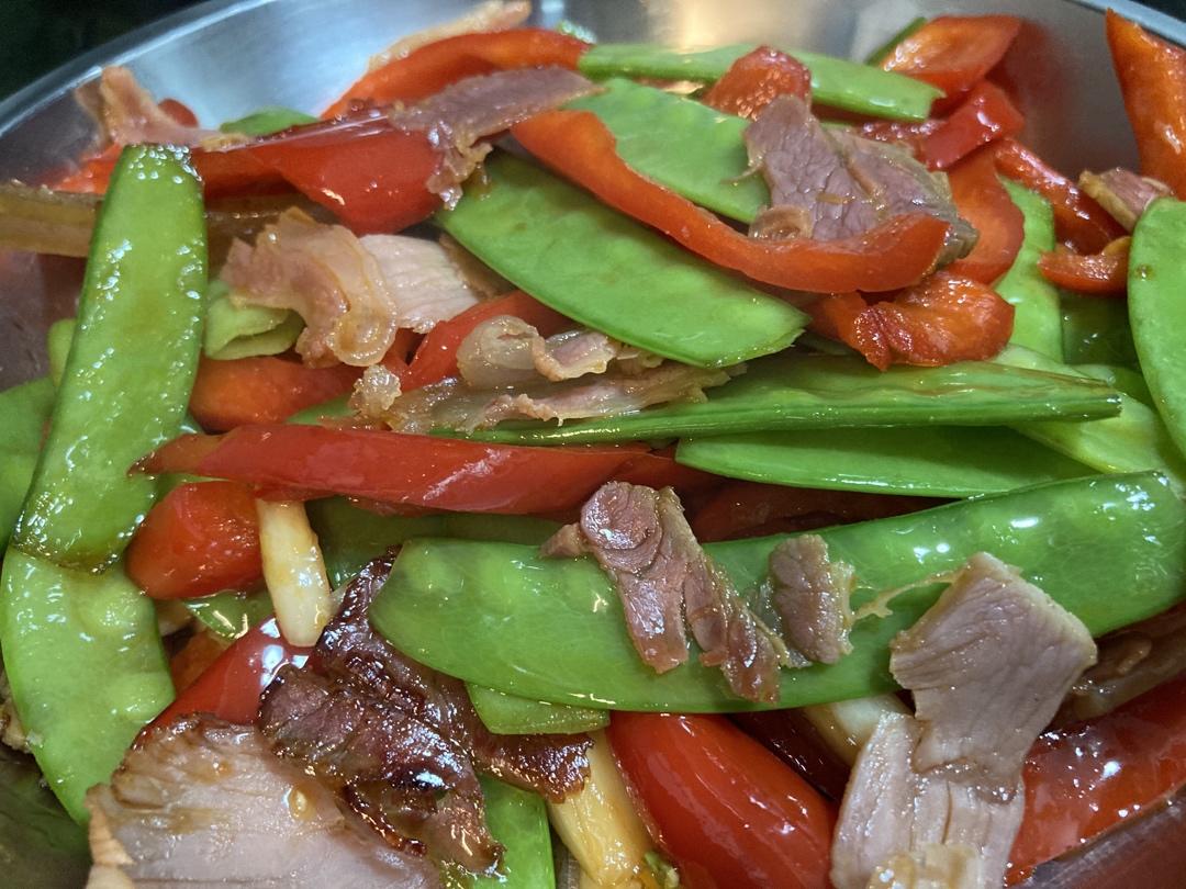 荷兰豆炒腊肉