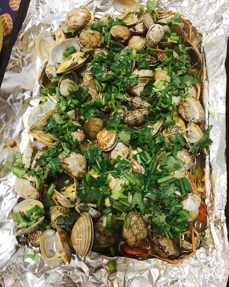 蒜蓉金针菇烤虾（烤箱）