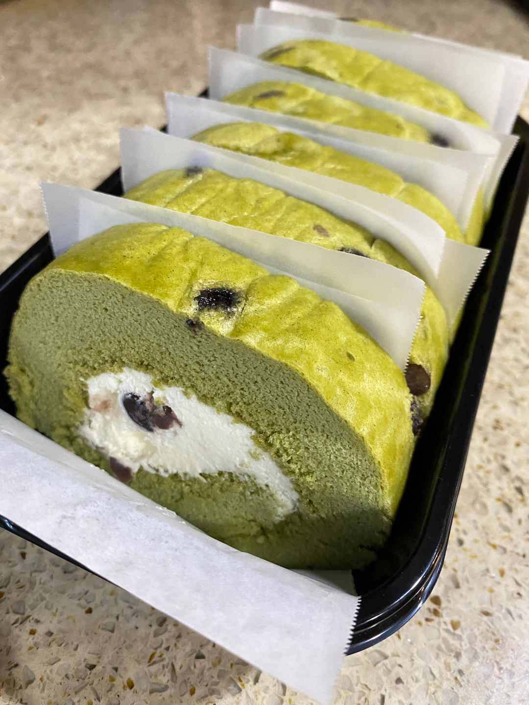 完美抹茶蜜豆蛋糕卷