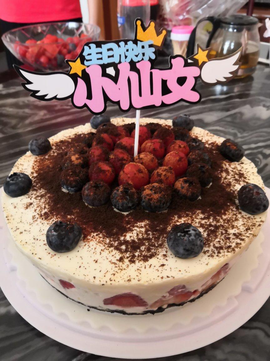 酸奶芒果慕斯蛋糕简易版（普通8寸活底）