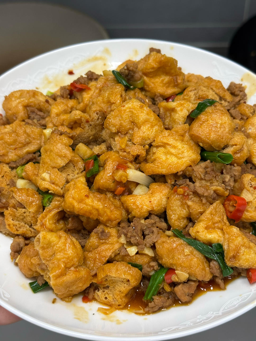 肉末炒豆泡（下饭菜）