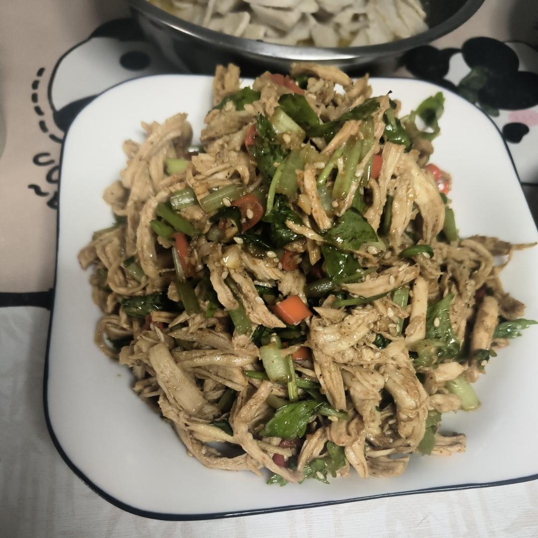 鸡胸肉这样做巨好吃❗️凉拌鸡丝😋低脂高蛋白