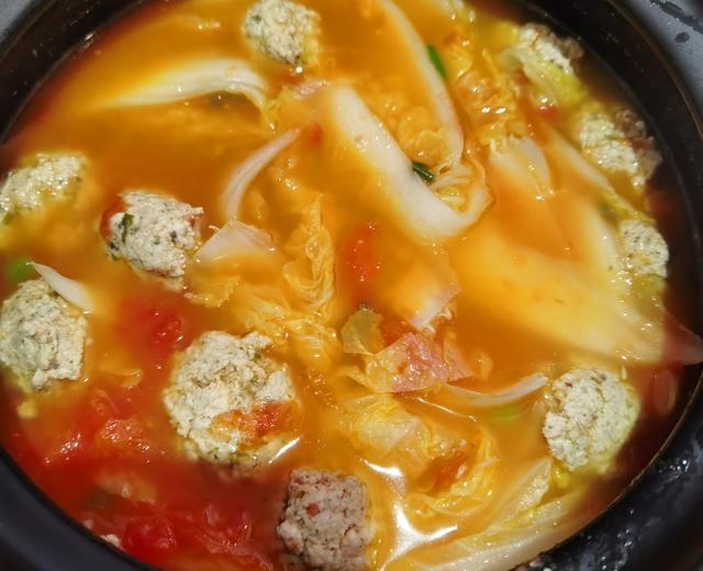 番茄鸡肉丸子汤的做法