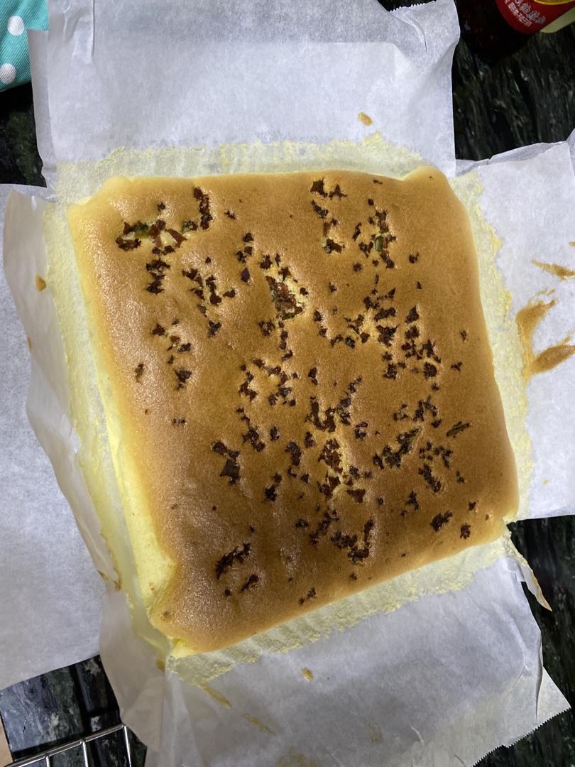 香葱火腿芝士古早味蛋糕（爆浆早餐蛋糕）