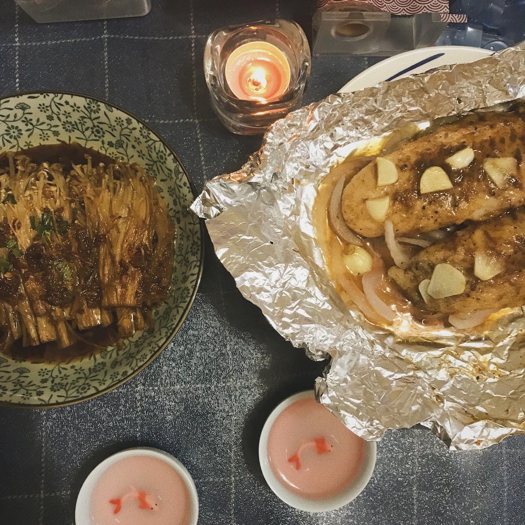 蒜蓉烤金针菇（烤箱版）