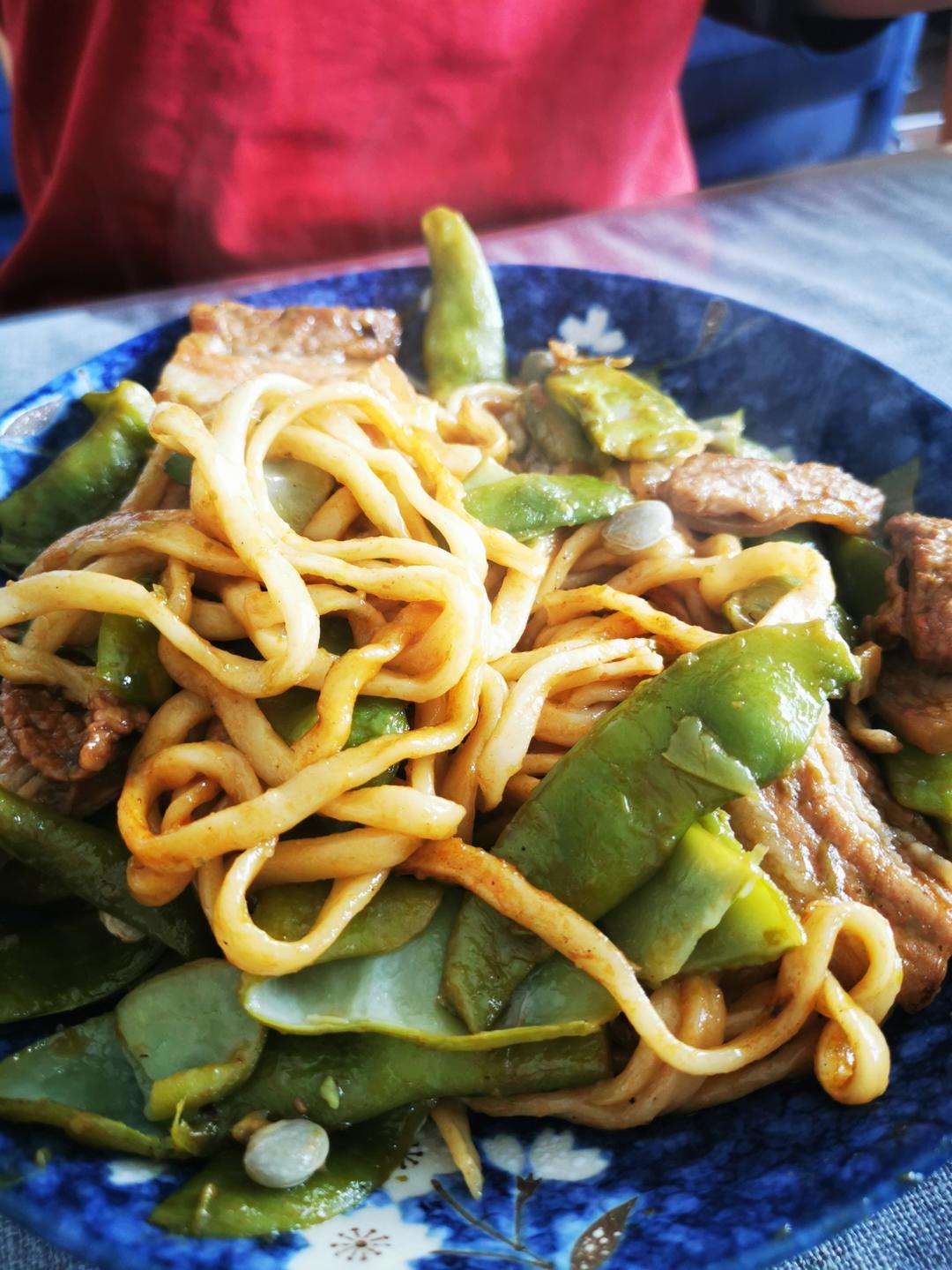 地道老北京扁豆焖面 豆角焖面 太好吃小心吃撑哦