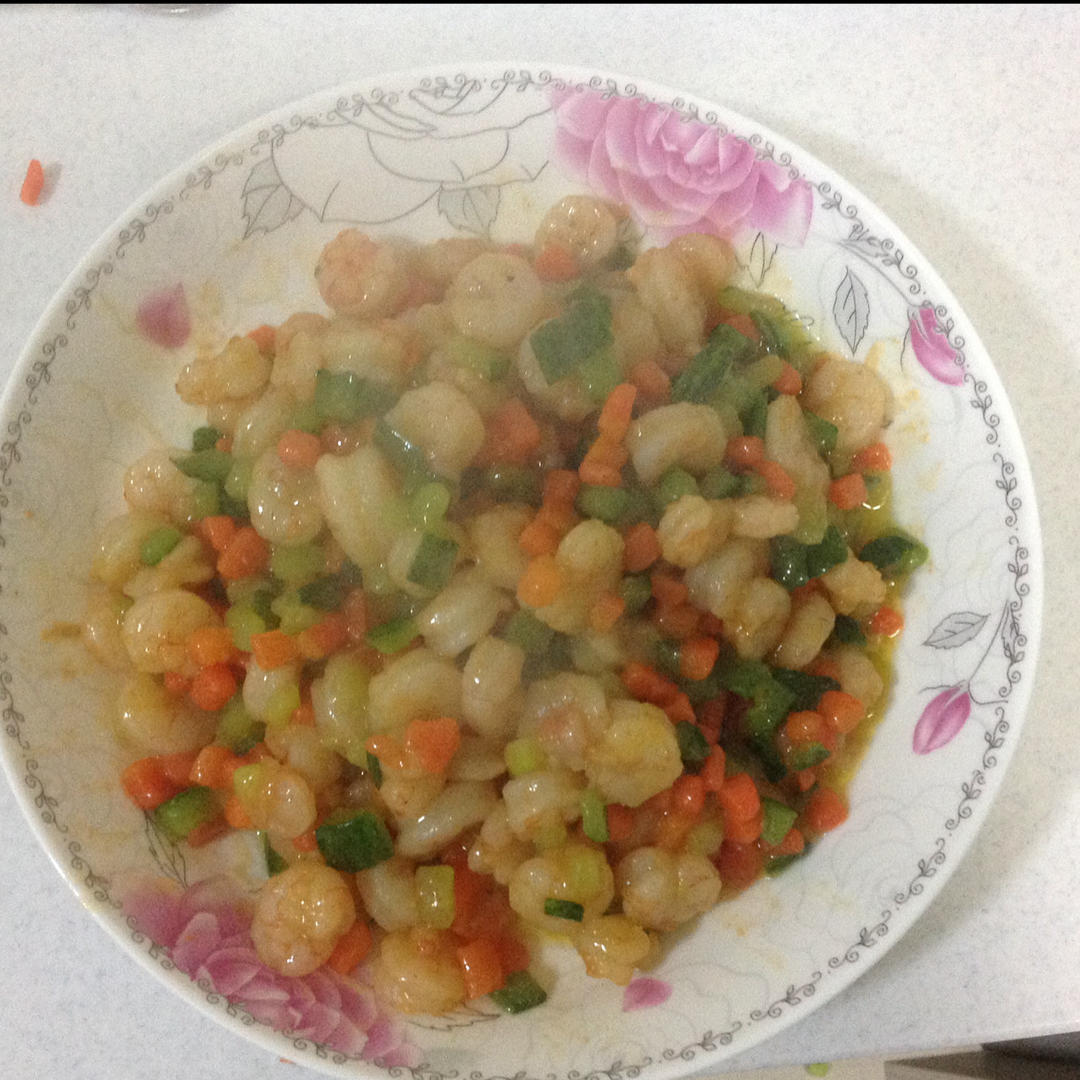 三色炒虾仁