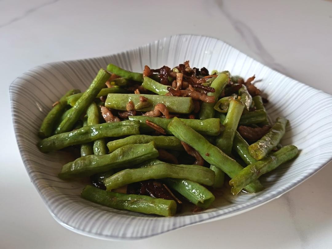 肉丝炒豇豆