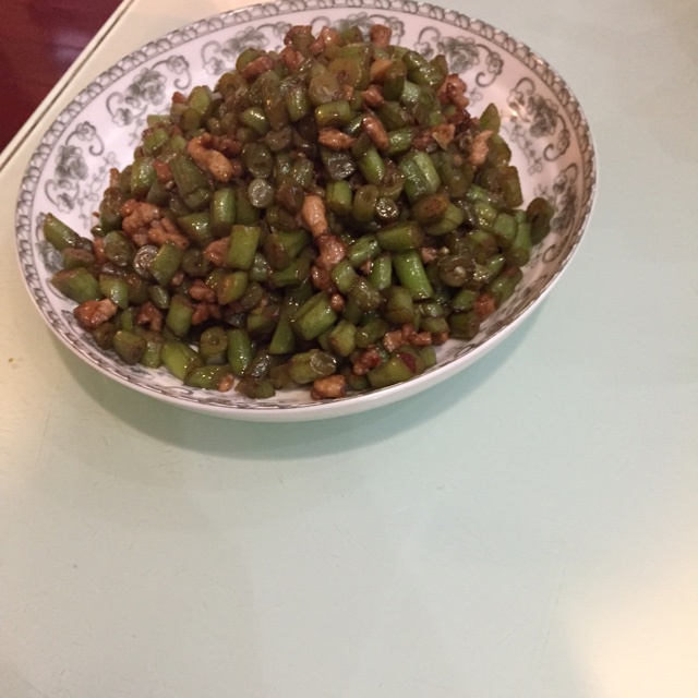 肉沫豆角下饭菜