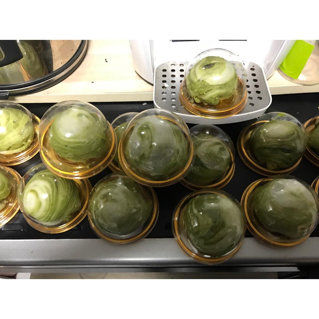 抹茶酥蛋黄酥，附手工揉面方法，详细步骤，新手易学