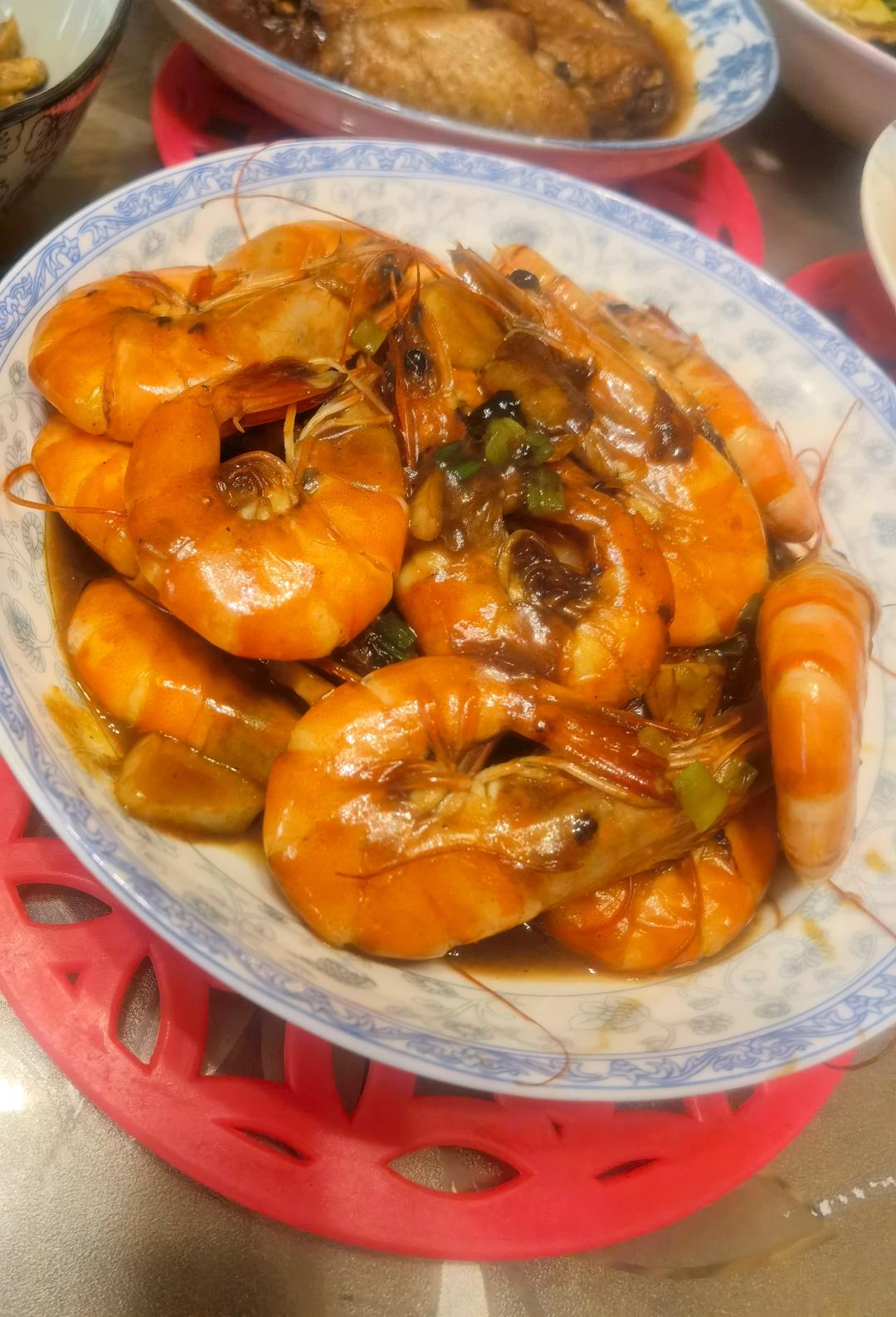 姜葱炒虾
