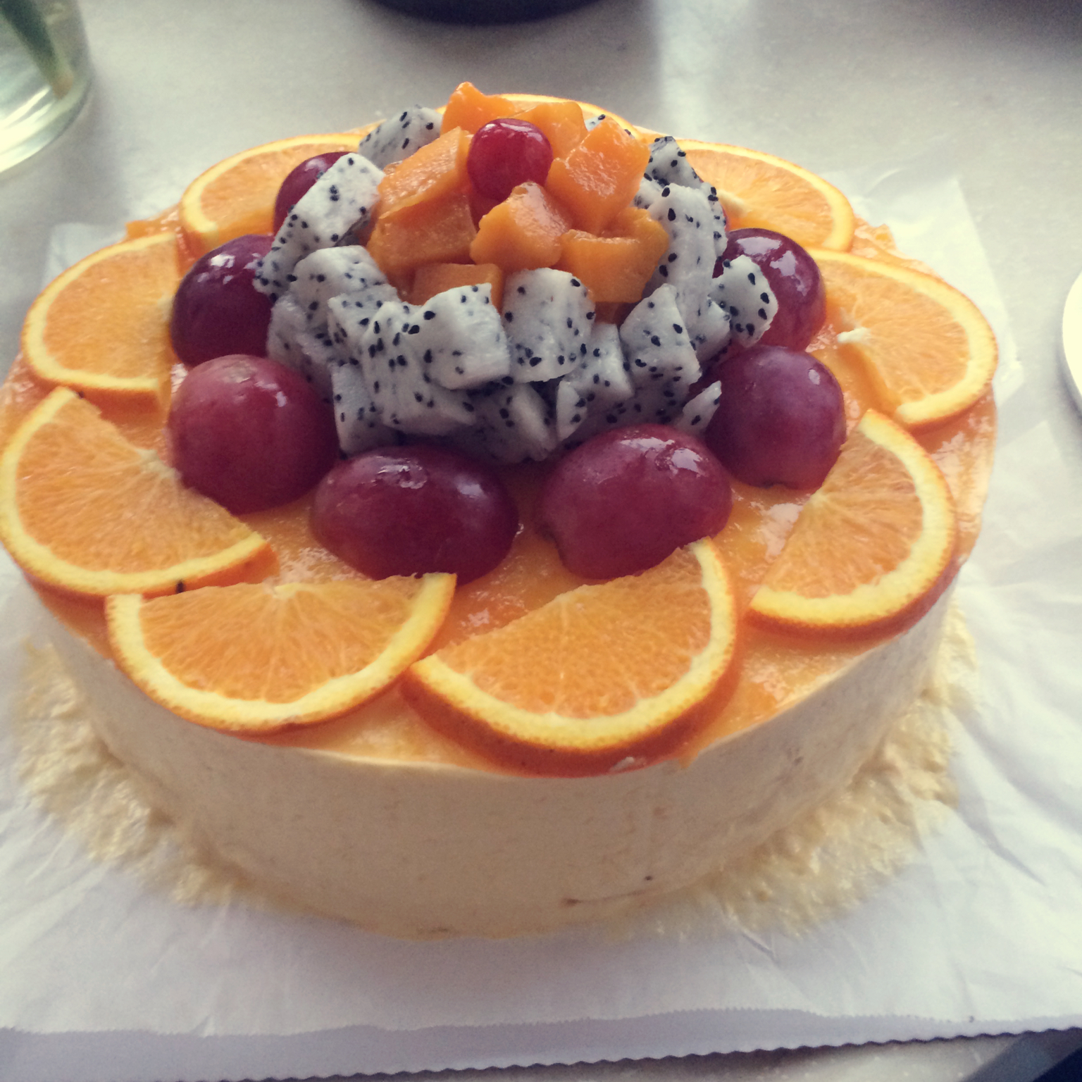 芒果酸奶慕斯加镜面 （8寸）