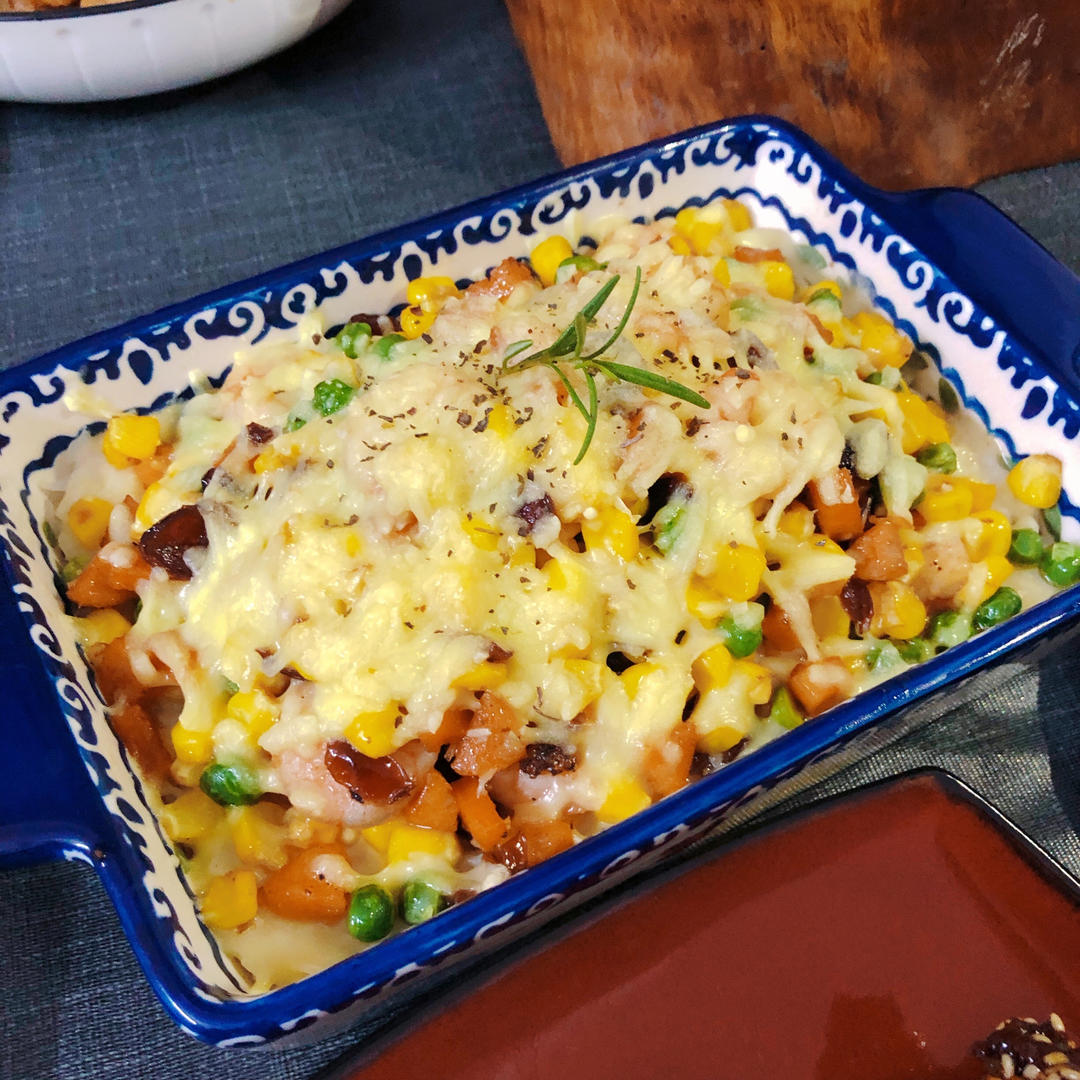 海鲜芝士焗饭（零失败超简单）