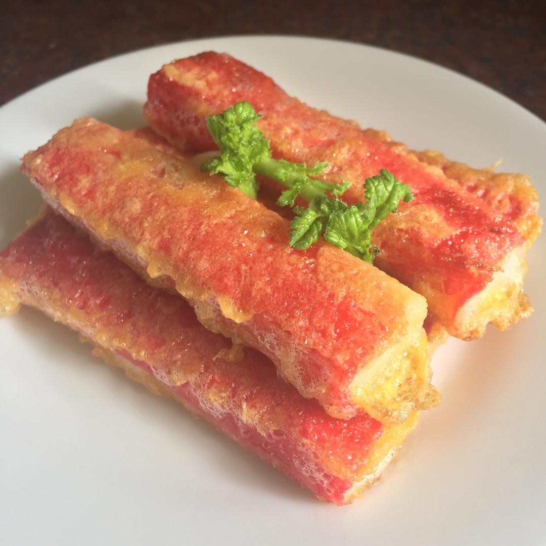小呀嘛小饿狼做的香煎蟹肉棒