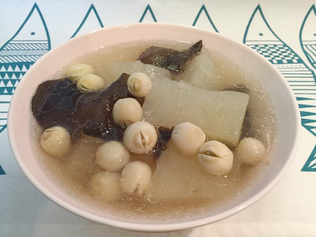 幸福快乐的北方人做的冬瓜莲子汤